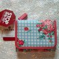 Pretty Multicolor Floral And Gingham RFID Trifold Wallet By Mundi
