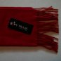 Red Fall Winter Fringed Flannel Scarf By V.Fraas