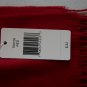 Red Fall Winter Fringed Flannel Scarf By V.Fraas
