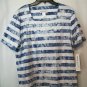 Alfred Dunner Blue & White Stripes Short Sleeve Embroidered Top