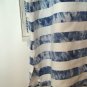 Alfred Dunner Blue & White Stripes Short Sleeve Embroidered Top
