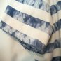 Alfred Dunner Blue & White Stripes Short Sleeve Embroidered Top