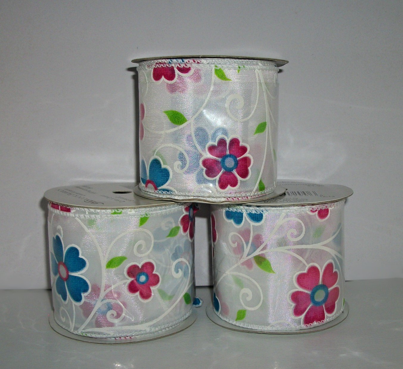 Lot Of Three Pretty Floral Ribbons From Hancocks Fabrics