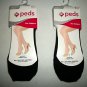 Two 3-Pair Sets Ped Black Toe Cappers For Womens Shoes One Size