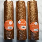 Three Ribbons Orange Tone Decorative Fabric Fall Harvest Crafts