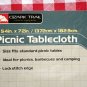 Ozark Trail Vinyl Red White Checkard Picnic Tablecloth 54" x 72"