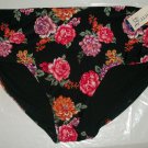 Pretty Black Floral Mid-Rise Swimwear Bottom Plus Size 3X