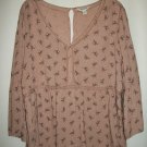 Mauve Floral Arizona Jeans Co. Top  Juniors Size XXL