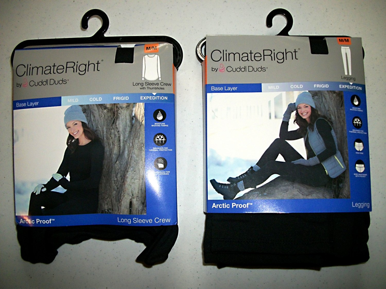 Climate Right Expedition Black Thermal Wear Set Cuddl Duds Size Medium