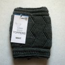 One Pair Womens Solid Gray (Chrarcoal) Boot Topper
