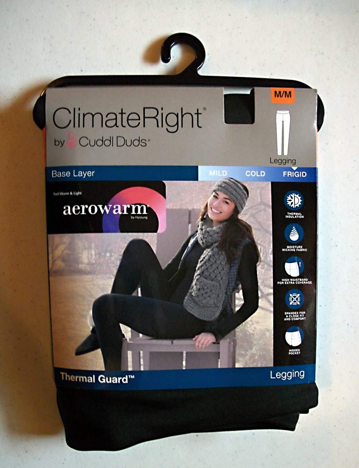 Climate Right Aerowarm Black Thermal Wear Set Size Medium Frigid Temps