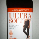 Warner's No Muffin Top Footless Fleece Lined Tights Size L/XL Wine