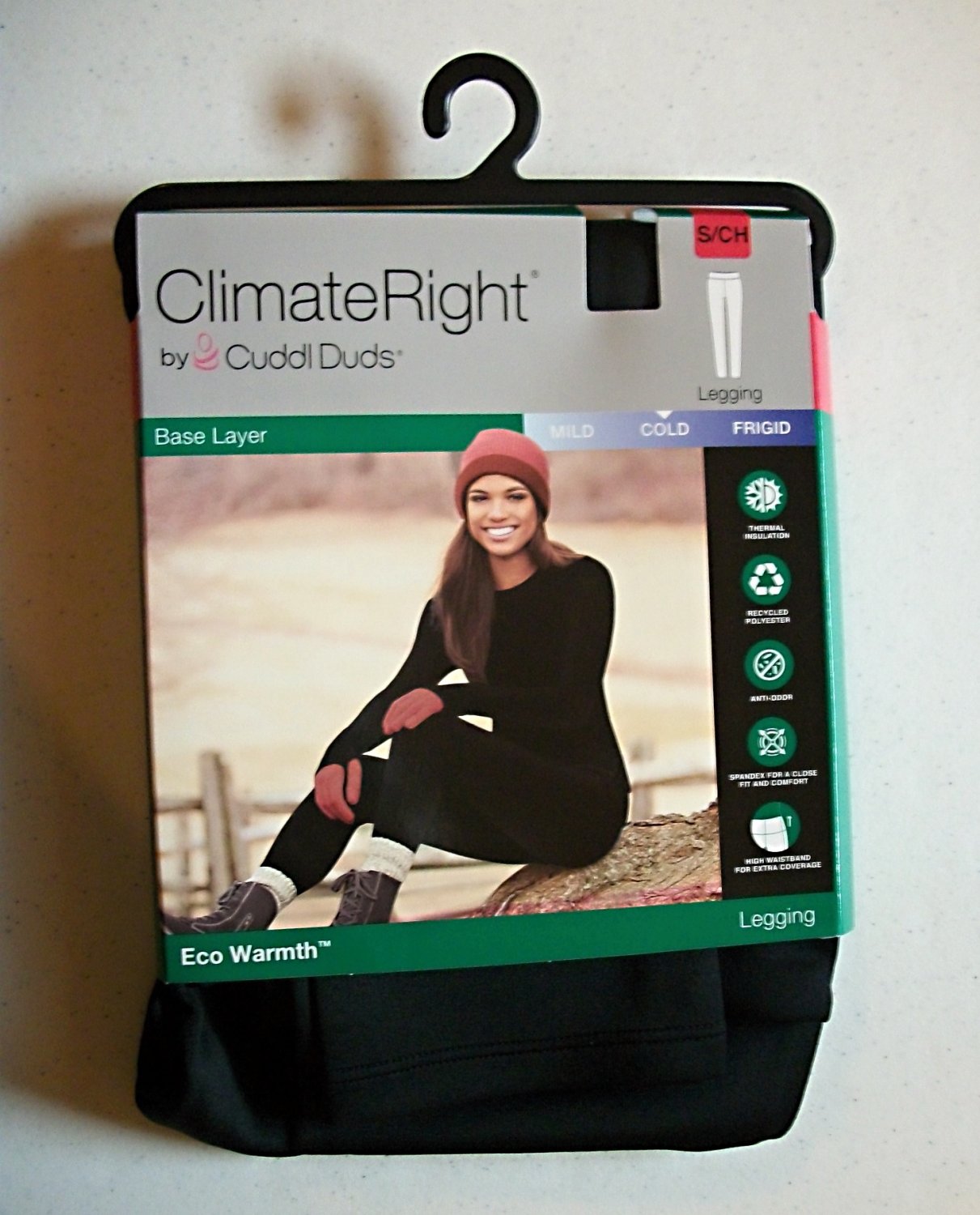 Climate Right Cold Weather Black Thermal Wear Set Cuddl Duds Size Small
