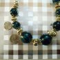 Pretty Green Tone Earring and Adjustable Necklace Set By Charming Charlie