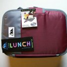 Burgundy & Gray Artic Zone Zipperless Lunch Bag With Tray /Divider