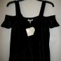 Self Esteem Black Off-Shoulder Ruffle Sleeve Top With Straps Size Large