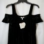 Self Esteem Black Off-Shoulder Ruffle Sleeve Top With Straps Size Large