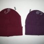 Two Womens Fall Winter Beanie Hats Burgundy /Purple By Time & Tru