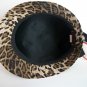Womens Hat Stylish Animal Pattern Cloche With Black Band