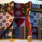 Long Christmas Holiday Table Runner With Tassels