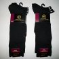 Two 3-Pair Sets Mens Goldtoe Black Rayon Dress Socks Size 10-13