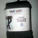 Womens One 2-Pack Set Fleece Lined Tights L/XL Charcoal, Black