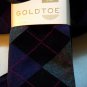 Two 2-Pair Set Womens Goldtoe Argyle & Black Knee High Socks Size 9-11
