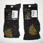 Womens Two 2-Pk Sets Floral / Charcoal Socks Shoe Size 6-9
