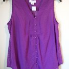 Liz Claiborne Sleeveless Button Down Top With Cami Size Large