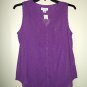 Liz Claiborne Sleeveless Button Down Top With Cami Size Large