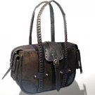 John Cole Fleta Brown with Espresso Leather Bag JC1218-BE