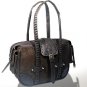 John Cole Fleta Brown with Espresso Leather Bag JC1218-BE