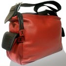 John Cole Burdette Raspberry with Night Large Leather Bag JC1205L-RN