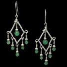 Silver(plated) earrings with green aventurine