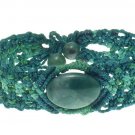Artistic weave bracelet with indian agate