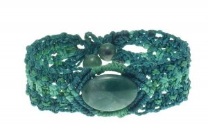 Artistic weave bracelet with indian agate