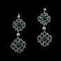 Silver plated wire wrapping earrings with aventurine