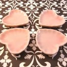 Dollhouse Miniature - Pink Heart-Shaped Ceramic Plates (Set of 4)