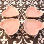 Dollhouse Miniature - Pink Heart-Shaped Ceramic Plates (Set of 4)