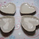 Dollhouse Miniature - Heart-Shaped Ceramic Plates (Set of 4)