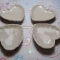 Dollhouse Miniature - Heart-Shaped Ceramic Plates (Set of 4)