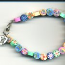 Fun Floral Polymar Clay Bracelet