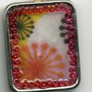 Vintage 1960's Art Deco Groovy Flowers Pendant Charm
