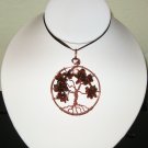 Tree of Life Pendant Amber GIFT OF ISIS Copper handcrafted new