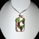 GrapeVine Napa Vineyard red grape clusters glass Copper handcratfed new
