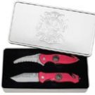 2pc Fire and Rescue lock knives