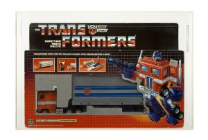 TRANSFORMERS 1984 Generation 1 Optimus Prime AFA 75 EX+/NM (B75 W85 F90) #13246075