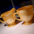 Set of signed FIREKING WARE Open SUGAR and CREAMER