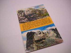POSTCARD - MT. RUSHMORE SD BEFORE AND AFTER