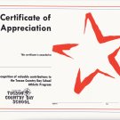 Certificate of Appreciation
